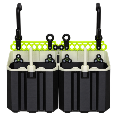 Hexagrid Green Oval Bags x2