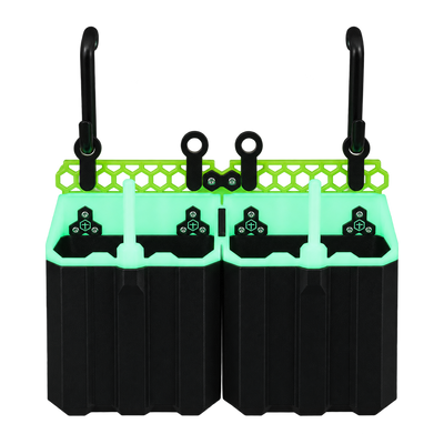 Hexagrid Green Oval Bags x2